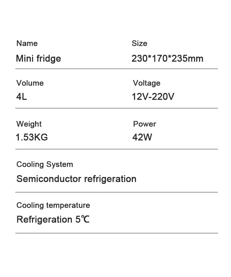 "12V/110V/220V Mini Multifunction Cooler – Compact Fridge for Cosmetics, Beverages & Makeup"