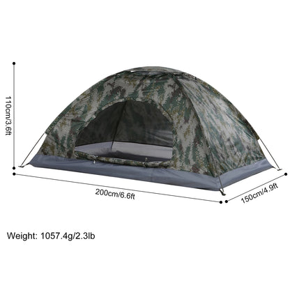 Ultralight Camping Tent - Single Layer Portable Tent with Anti-UV Coating, UPF 30+ for Outdoor, Beach, Fishing, and Desert