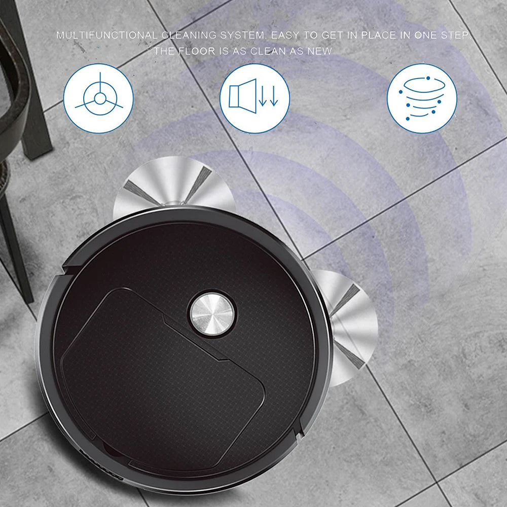 2024 New 3-in-1 Mini Sweeper & Smart Robot Vacuum Cleaner | Wireless, Compact & Efficient Cleaning for Home Use