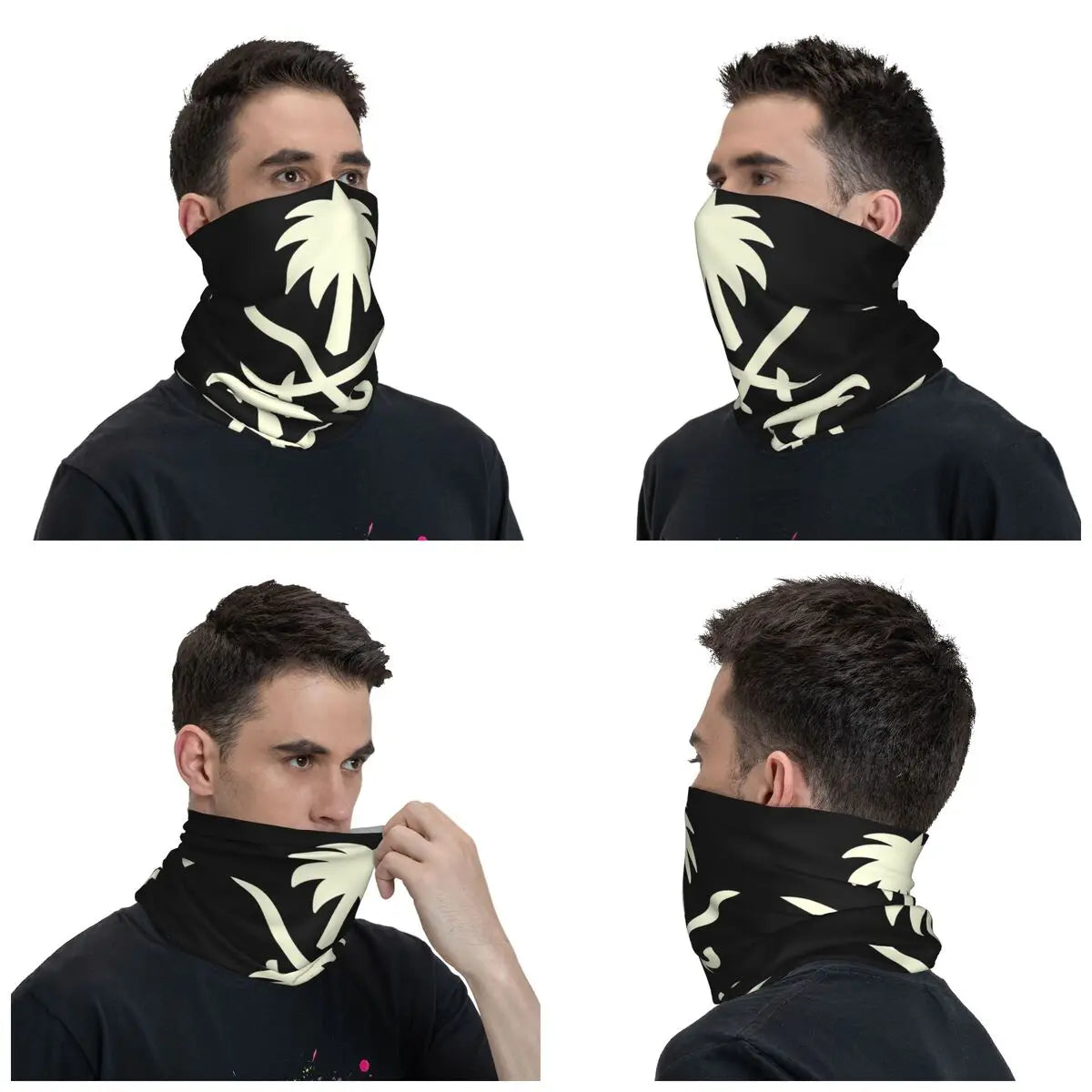 Saudi National Day Bandana | Multi-Use Neck Cover Mask | Windproof Scarf for Men and Women