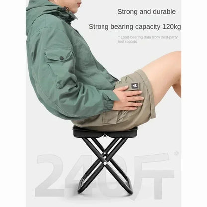 "Outdoor Folding Stool – Portable Camping Chair, Picnic Stool, Park Bench, and Fishing Chair"