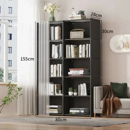 5/6-Layer Dustproof Wardrobe Storage Cabinet with High Capacity and Partitioned Shelves