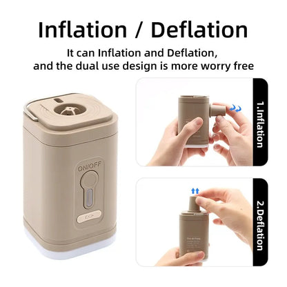 Portable Wireless Electric Air Pump - Inflator/Deflator for Cushions, Air Beds, Boats & Swim Rings