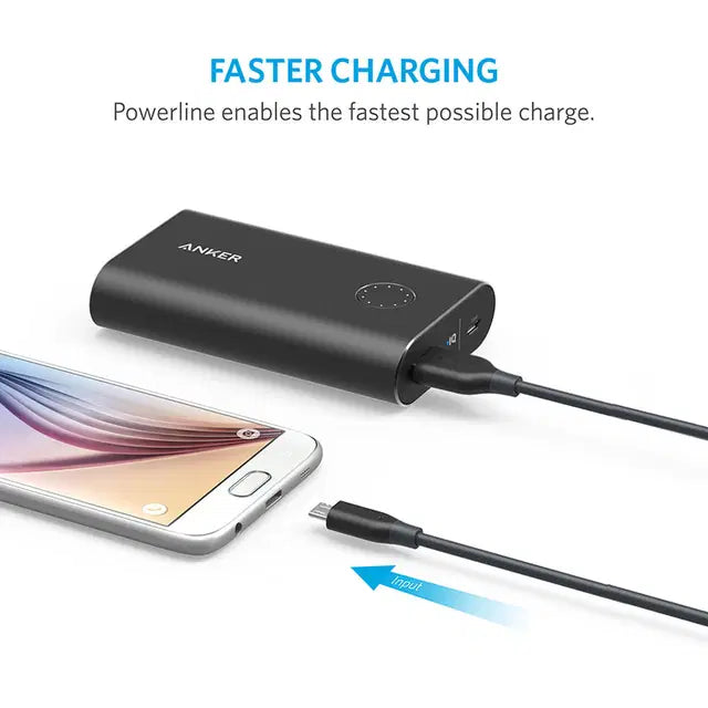 Anker -  Micro-USB to USB-A -سلك شاحن باور لاين