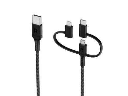 RAVPower RP-CB1033 3-in-1 Cable (Black, Global Version)  كيبل 3 في واحد