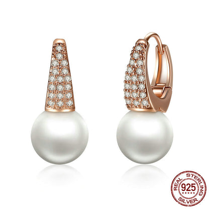 Dazzling Rose Gold Dangle Earrings