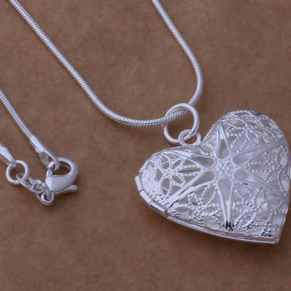 Silver Plated Necklace Heart design