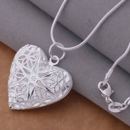 Silver Plated Necklace Heart design