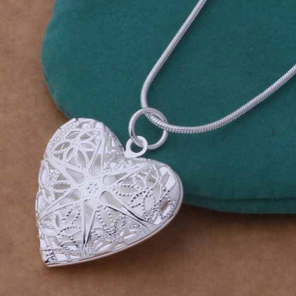 Silver Plated Necklace Heart design