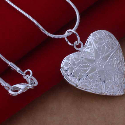 Silver Plated Necklace Heart design