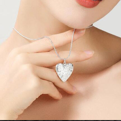 Silver Plated Necklace Heart design