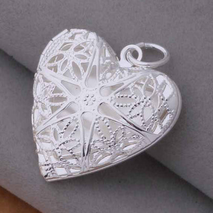 Silver Plated Necklace Heart design